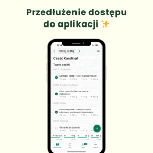 Dostęp do aplikacji z jadłospisem – 30 dni